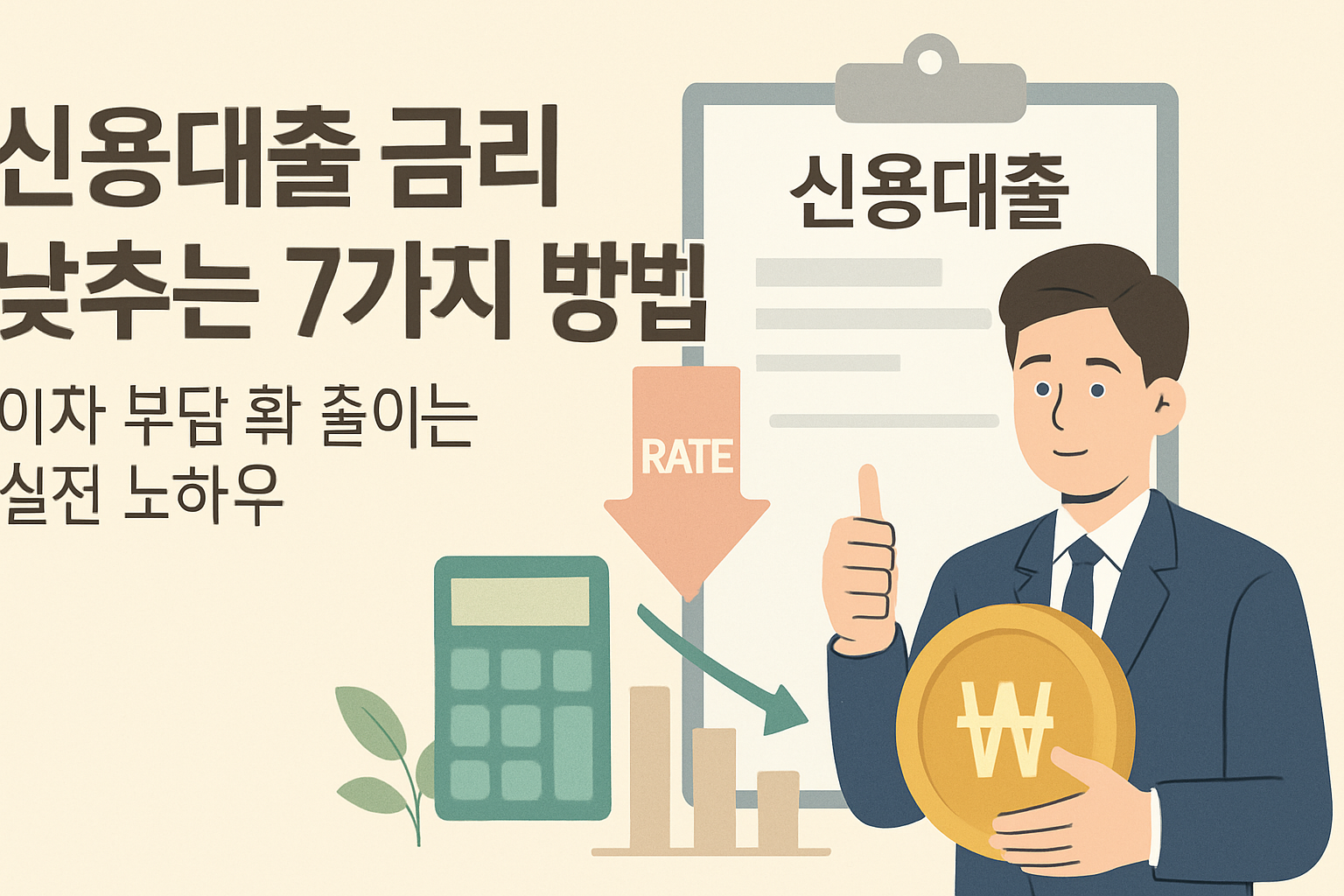 신용대출 금리 낮추는 7가지 방법｜이자 부담 확 줄이는 실전 노하우