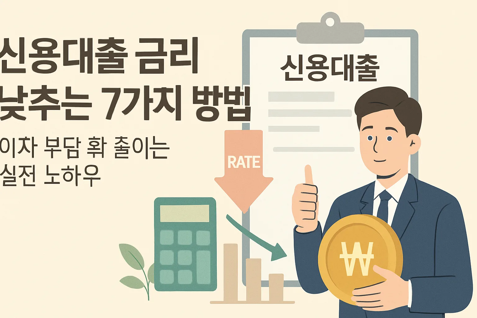 신용대출 금리 낮추는 7가지 방법｜이자 부담 확 줄이는 실전 노하우