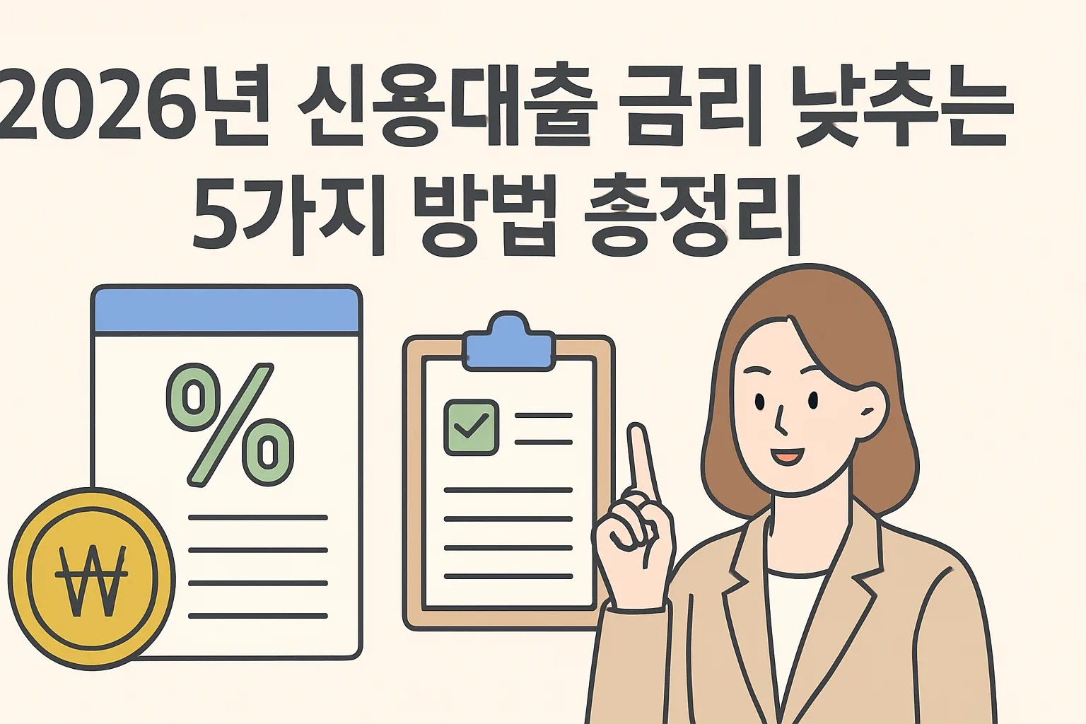 2026년 신용대출 금리 낮추는 5가지 방법 총정리