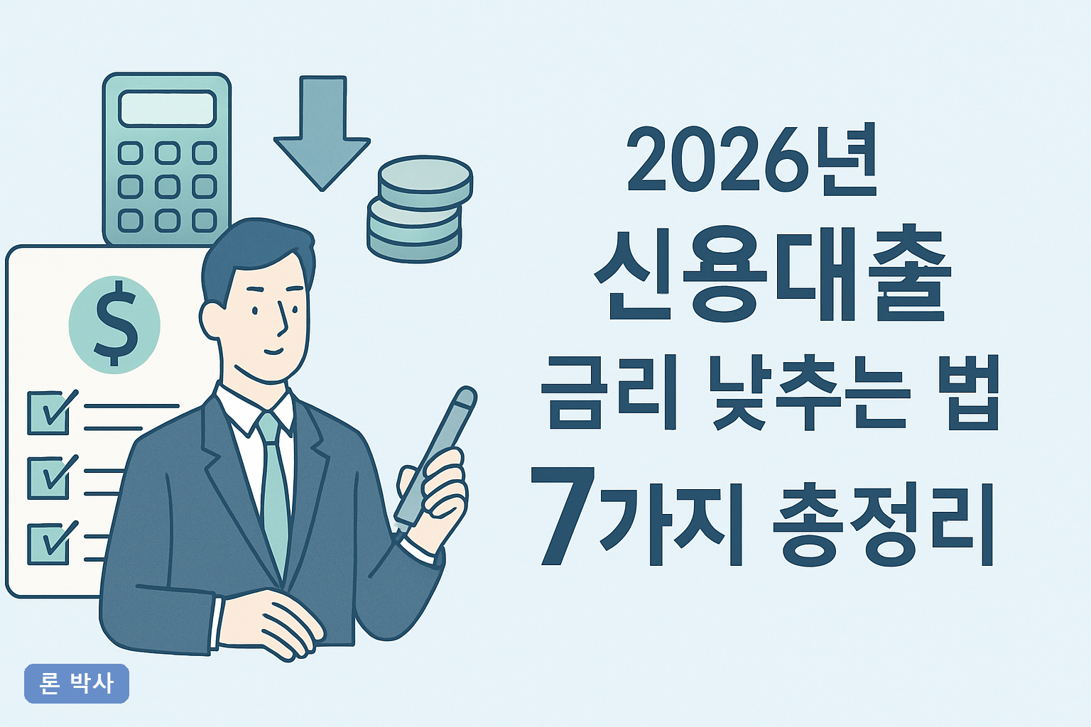 2026년 신용대출 금리 낮추는 법 7가지 총정리