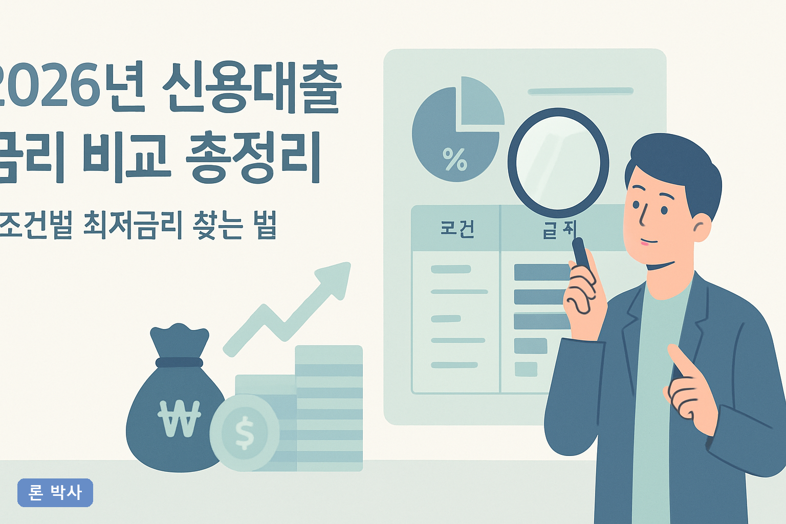 2026년 신용대출 금리 비교 총정리 – 조건별 최저금리 찾는 법