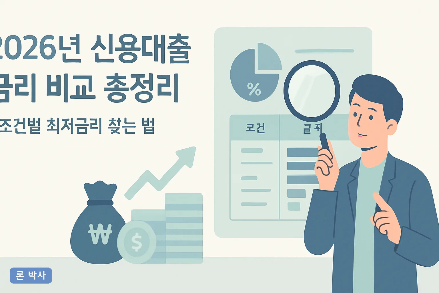 2026년 신용대출 금리 비교 총정리 – 조건별 최저금리 찾는 법