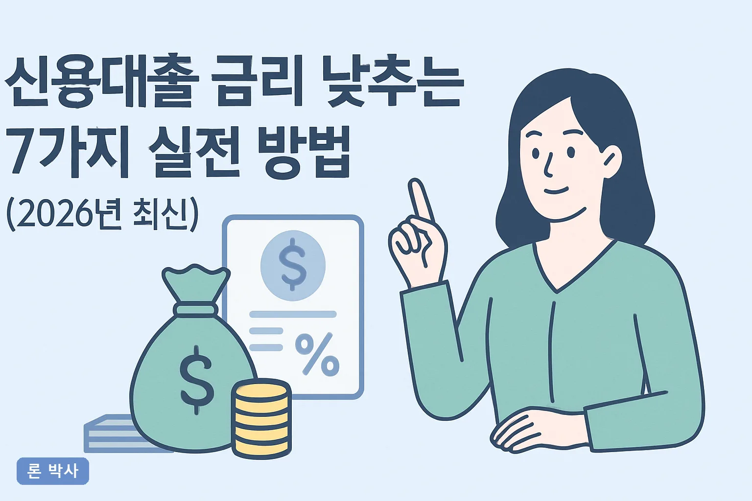 신용대출 금리 낮추는 7가지 실전 방법 (2026년 최신)