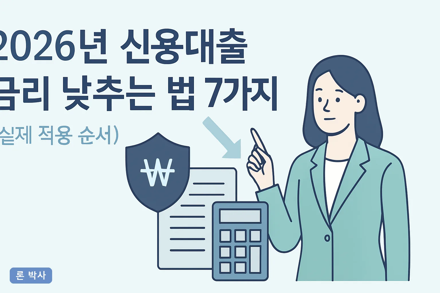 2026년 신용대출 금리 낮추는 법 7가지 (실제 적용 순서)